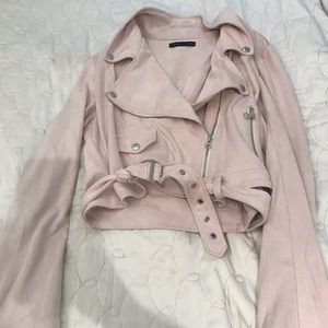 Suede Cream Motorcycle Jacket
